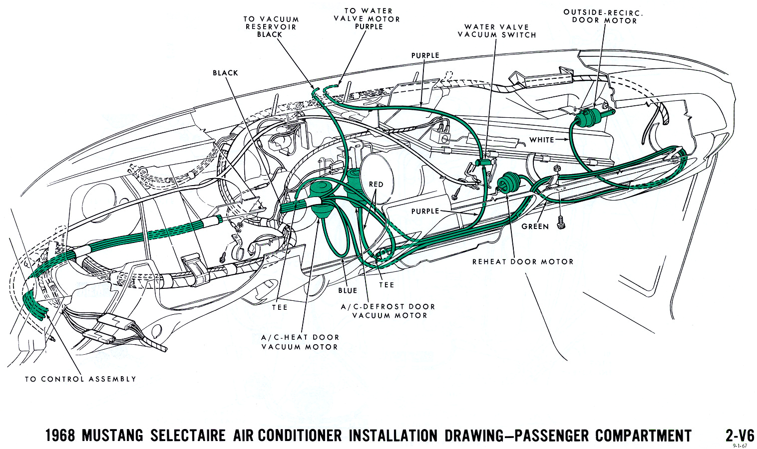 1968 mustang vacuum diagram air conditioning interior jpg