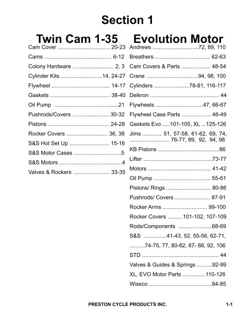 section 1 twin cam 1 35 evolution motor prestoncycle jpg