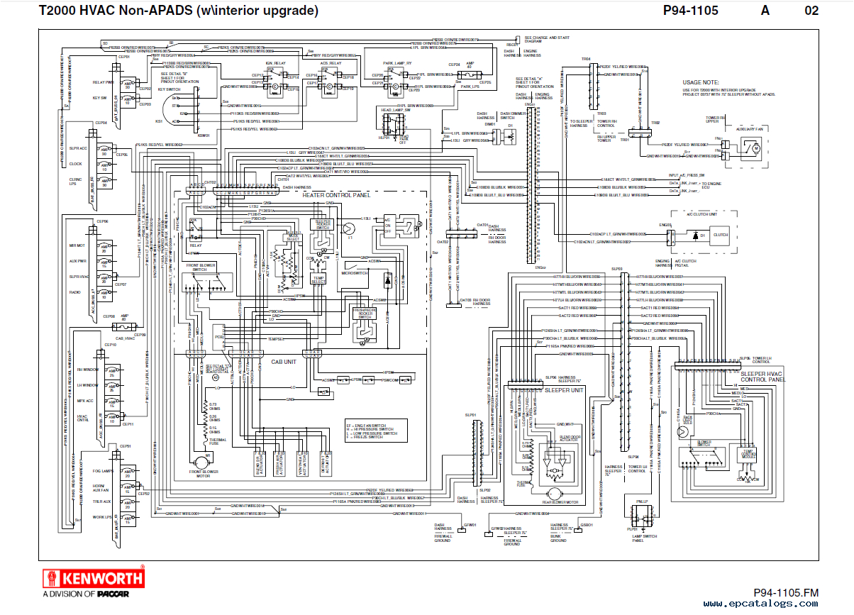 kenworth t2000 electrical wiring diagram manual pdf png