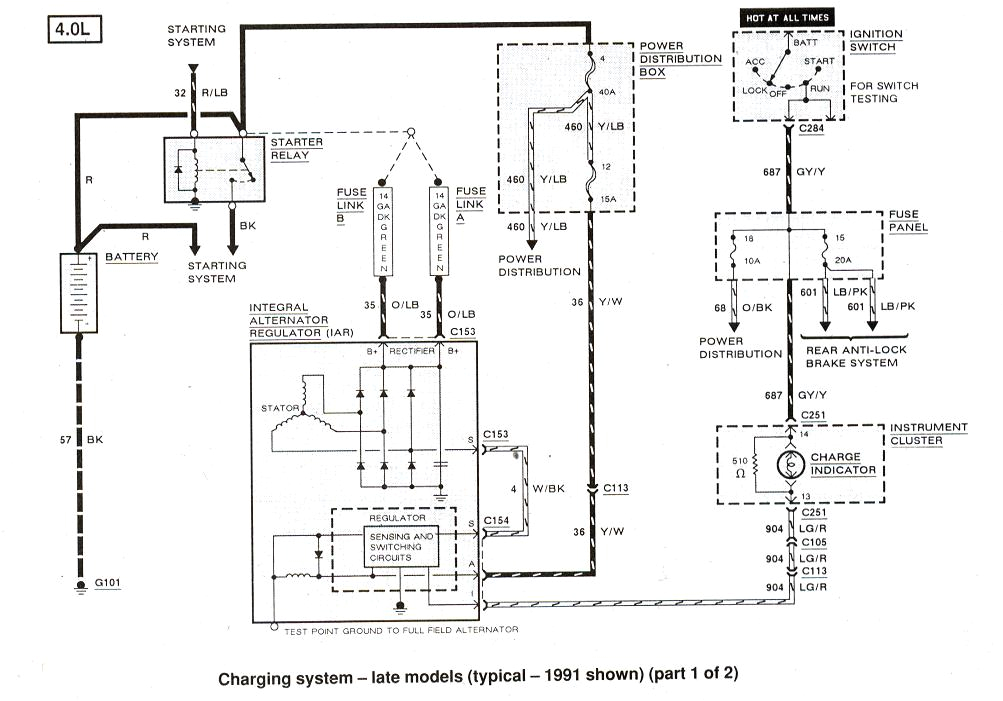1991 ford ranger radio wiring diagram
