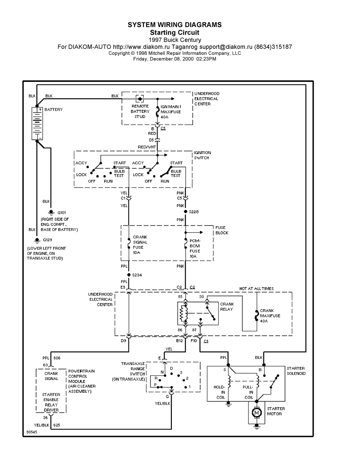 1992 buick century wiring diagram