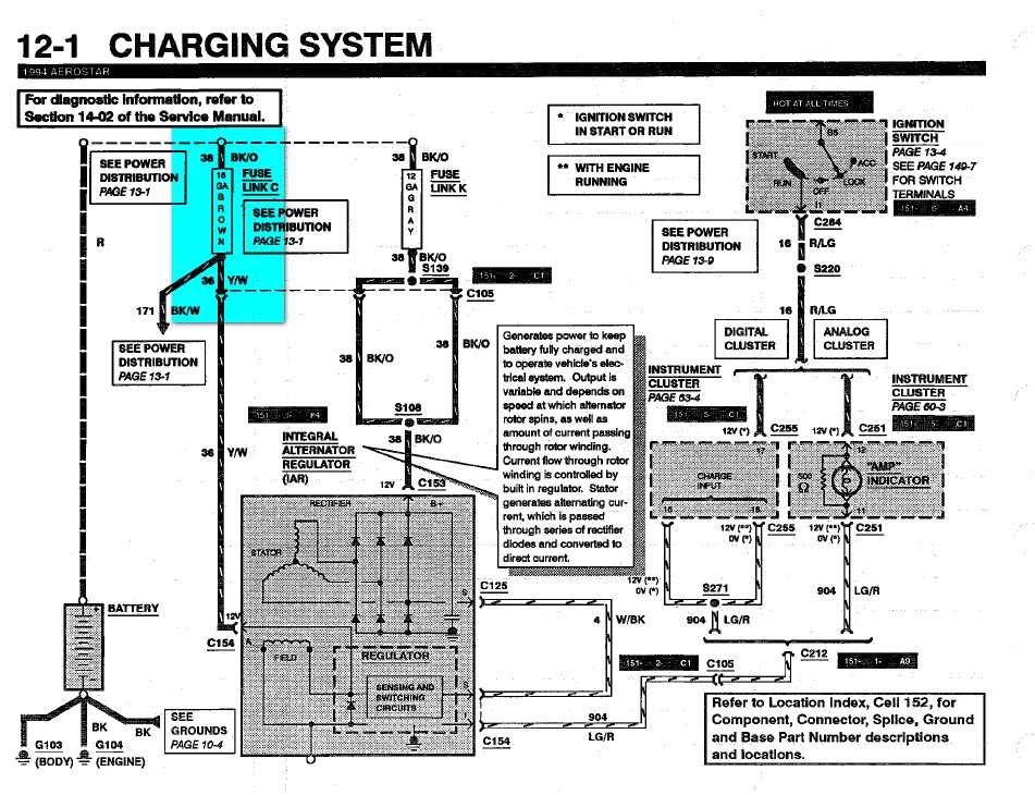 35 1994 ford f150 alternator wiring