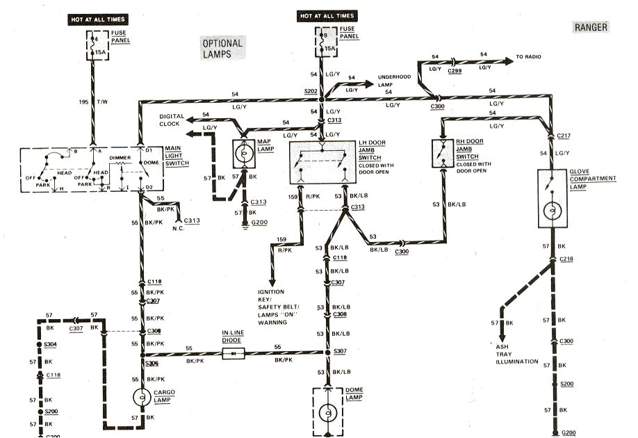 1998 ford ranger starter wiring diagram