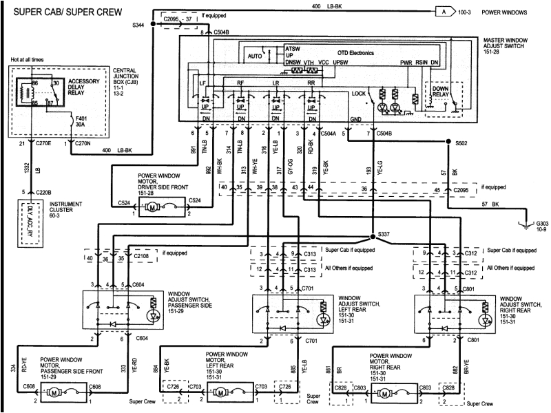 2003 ford explorer power window wiring diagram