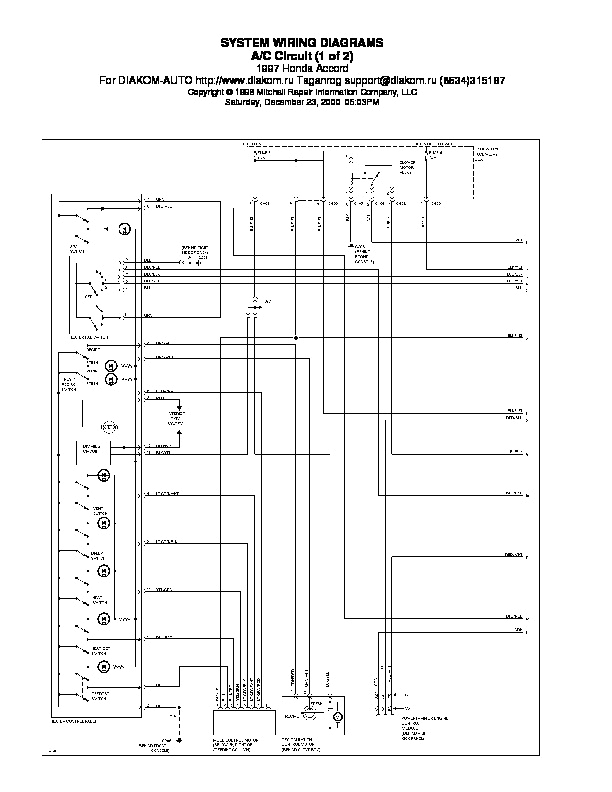 Honda Accord 97 wiring diagram pdf HONDA Accord 97