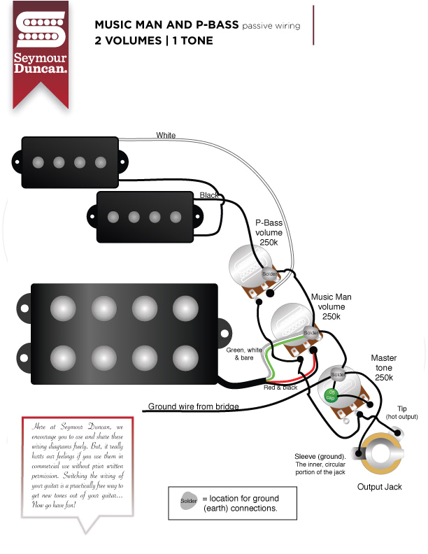 emg emg pj active bass pickup set black wiring diagram