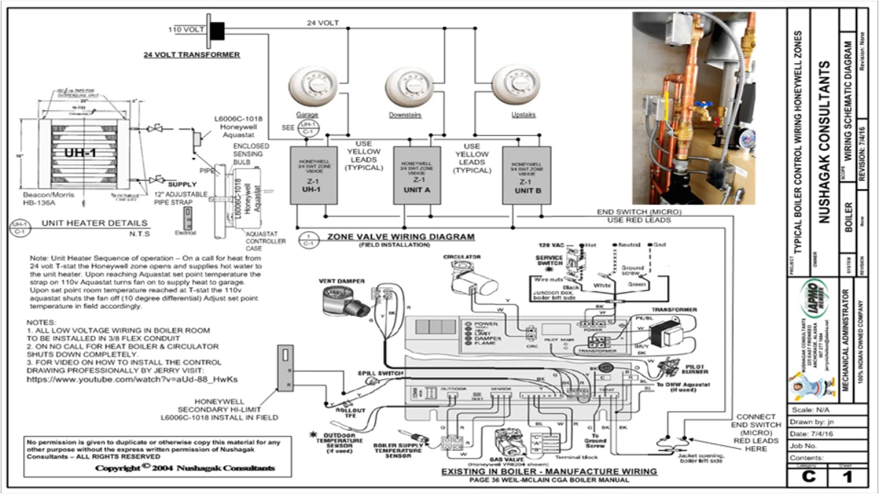 honeywell zone valve wiring diagram
