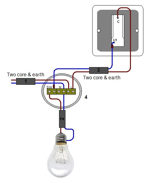 1 way switch diagram