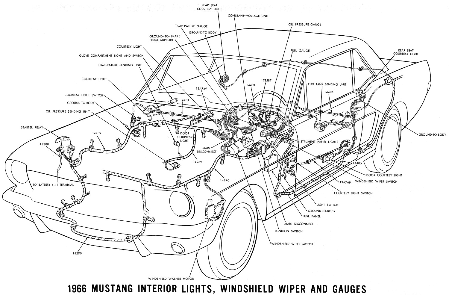 courtesy light wiring diagram for 1966 mustang