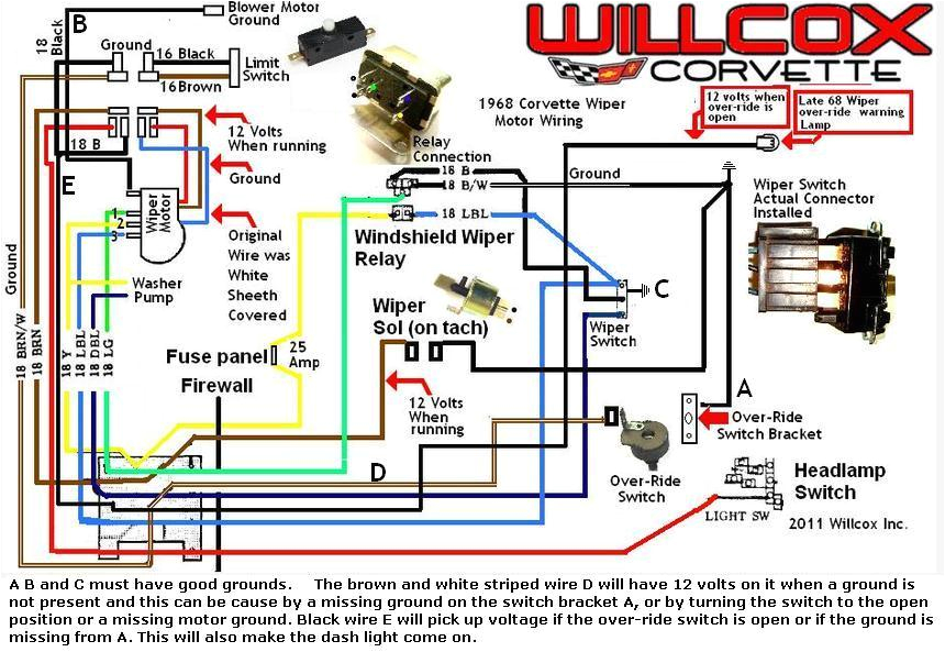 1988 gmc wiper wiring