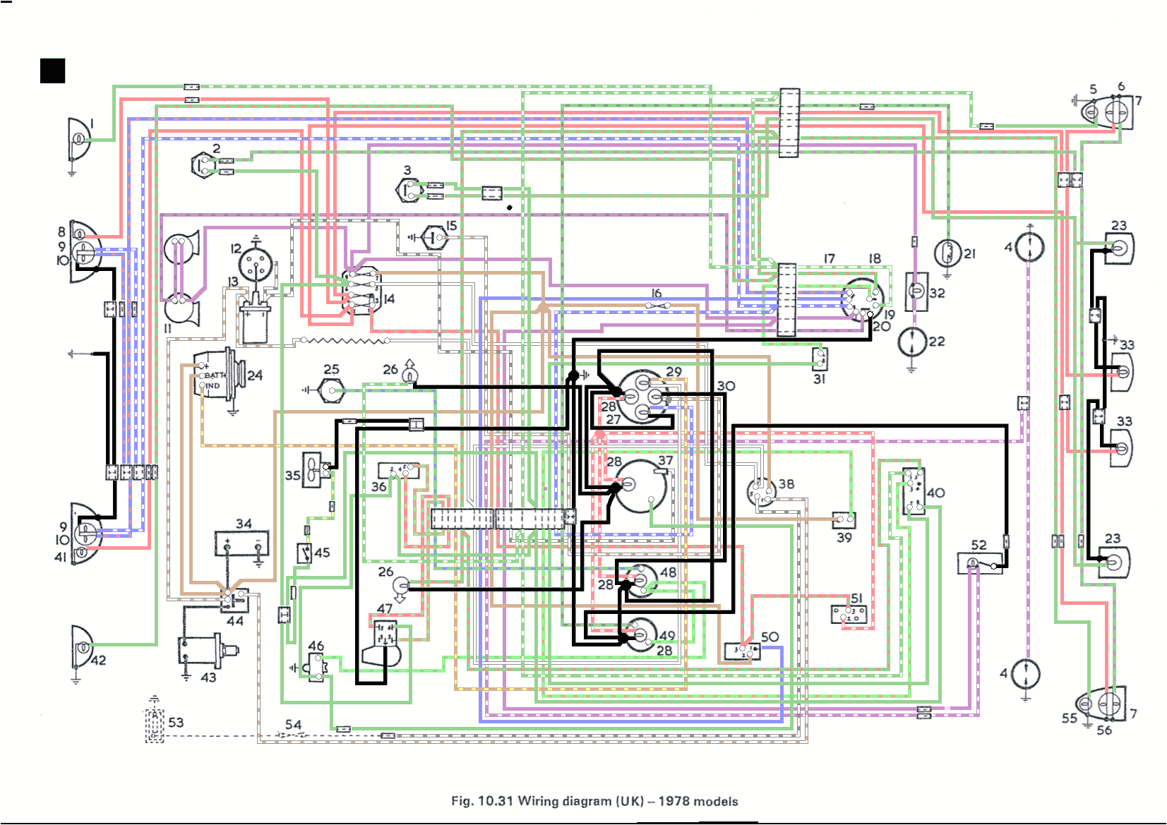 1976 mgb wiring diagram