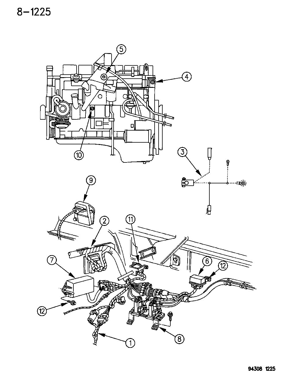 electrical wiring engine front end related parts