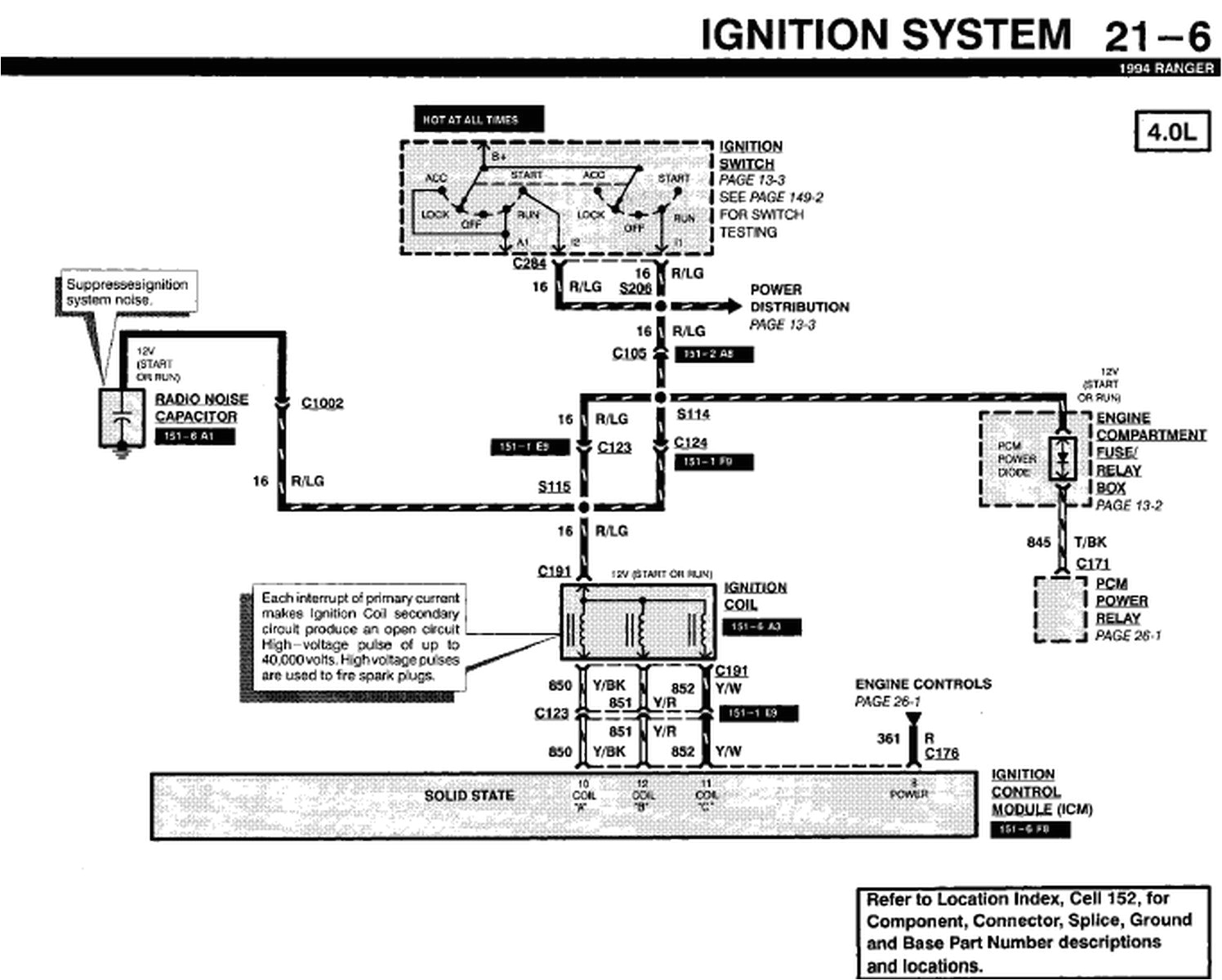 3e3p5 1994 ford ranger locate diagram electrical wiring system