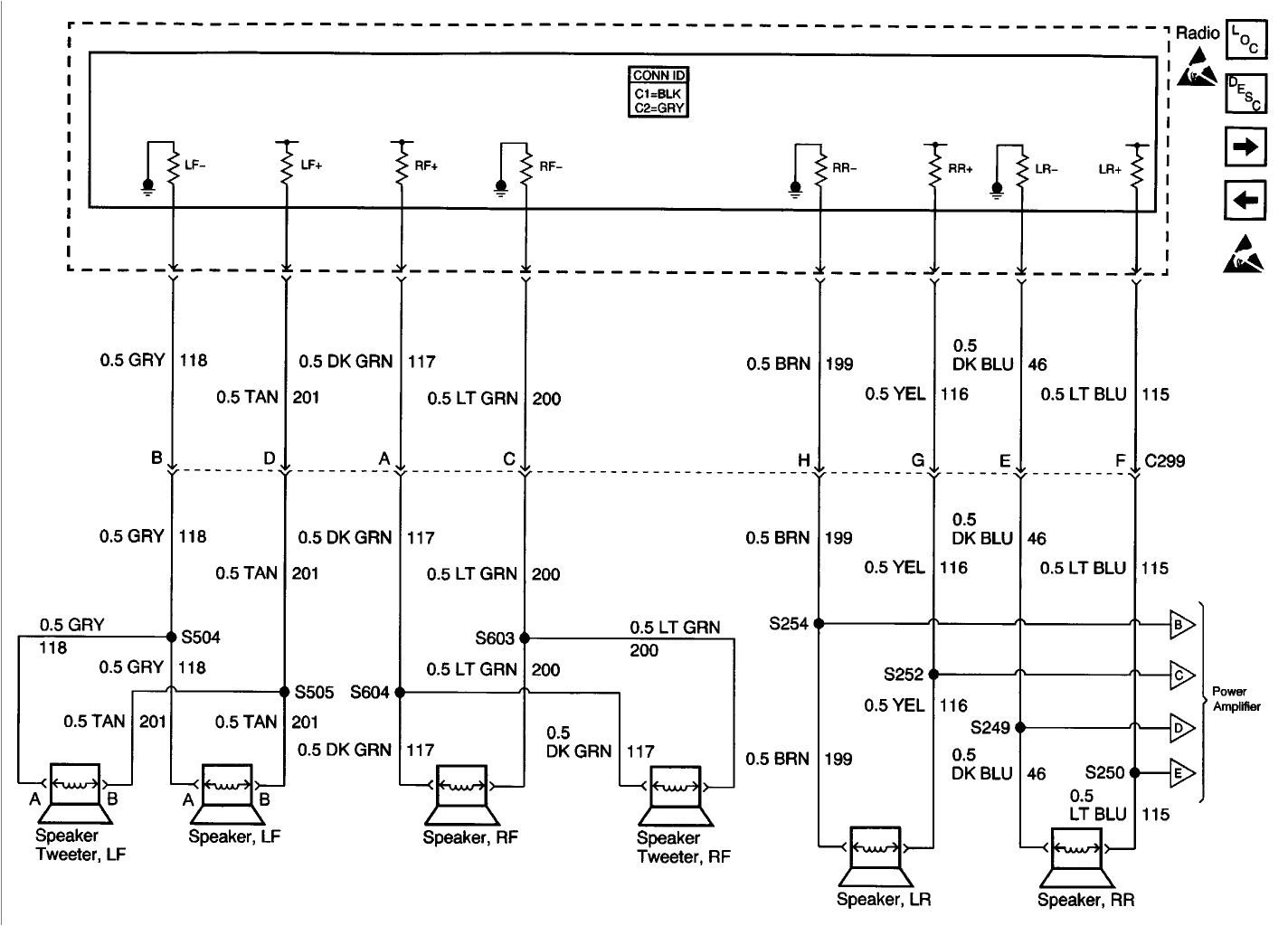 1996 cadillac sedan deville radio wiring diagram pictures