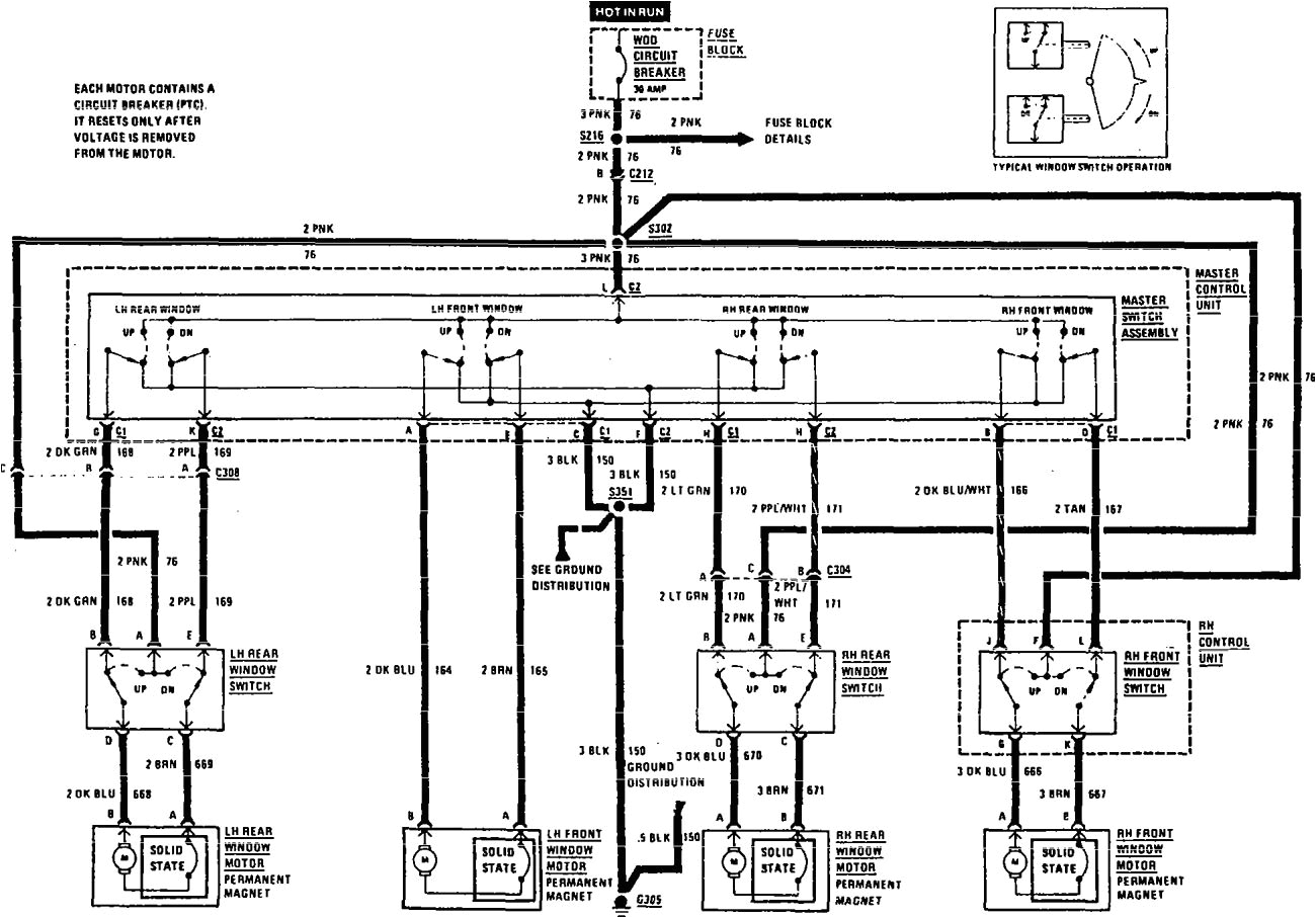 buick century 1991 wiring diagrams power windows