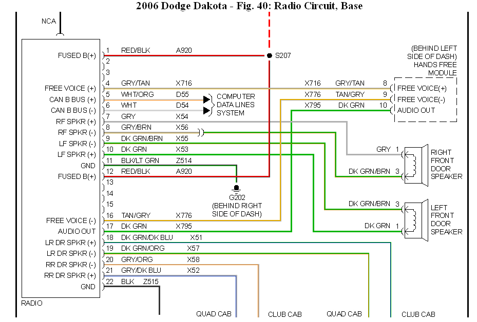 2004 dodge dakota radio wiring diagram pictures