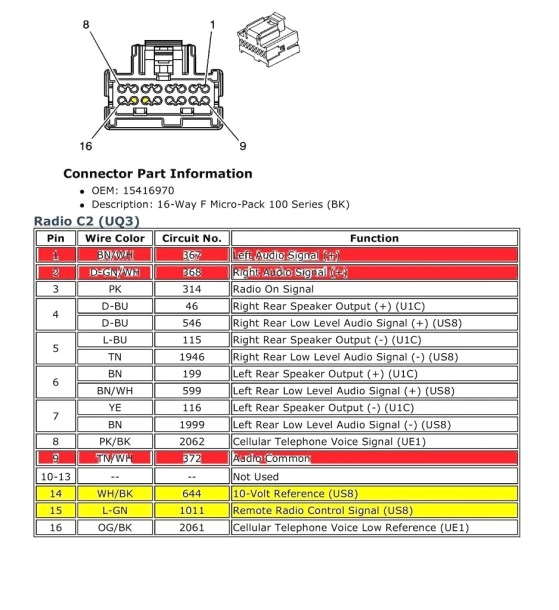 2007 chevy silverado radio wiring harness diagram