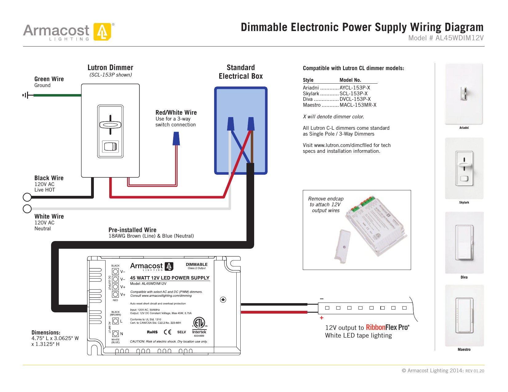 lutron 3 way dimmer wiring diagram
