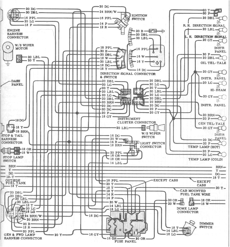 1966 chevy pickup dash wiring diagram 72307