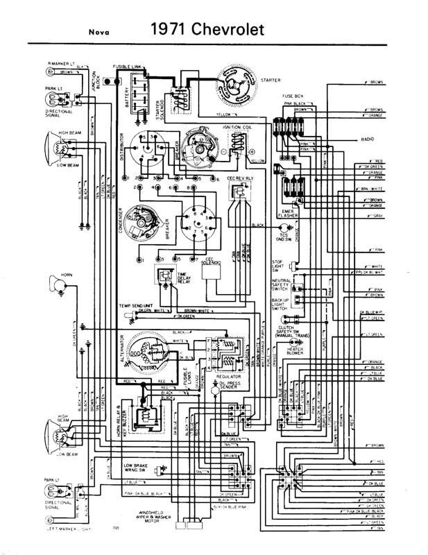 71 chevy nova starter wiring diagram