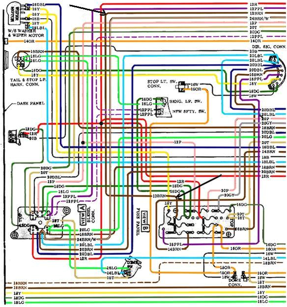 71 chevy truck wiring diagram for cab