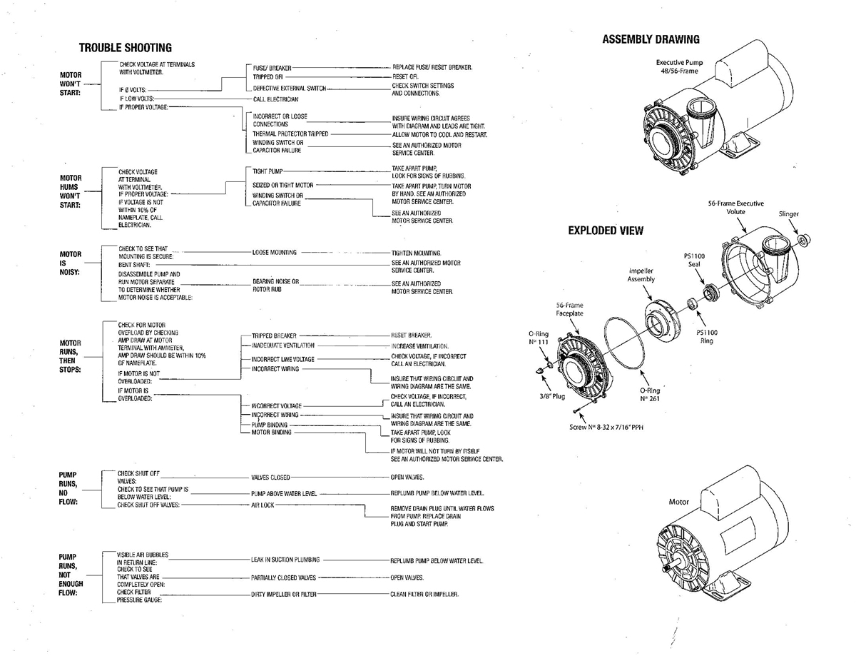 ao smith pool pump motor parts diagram