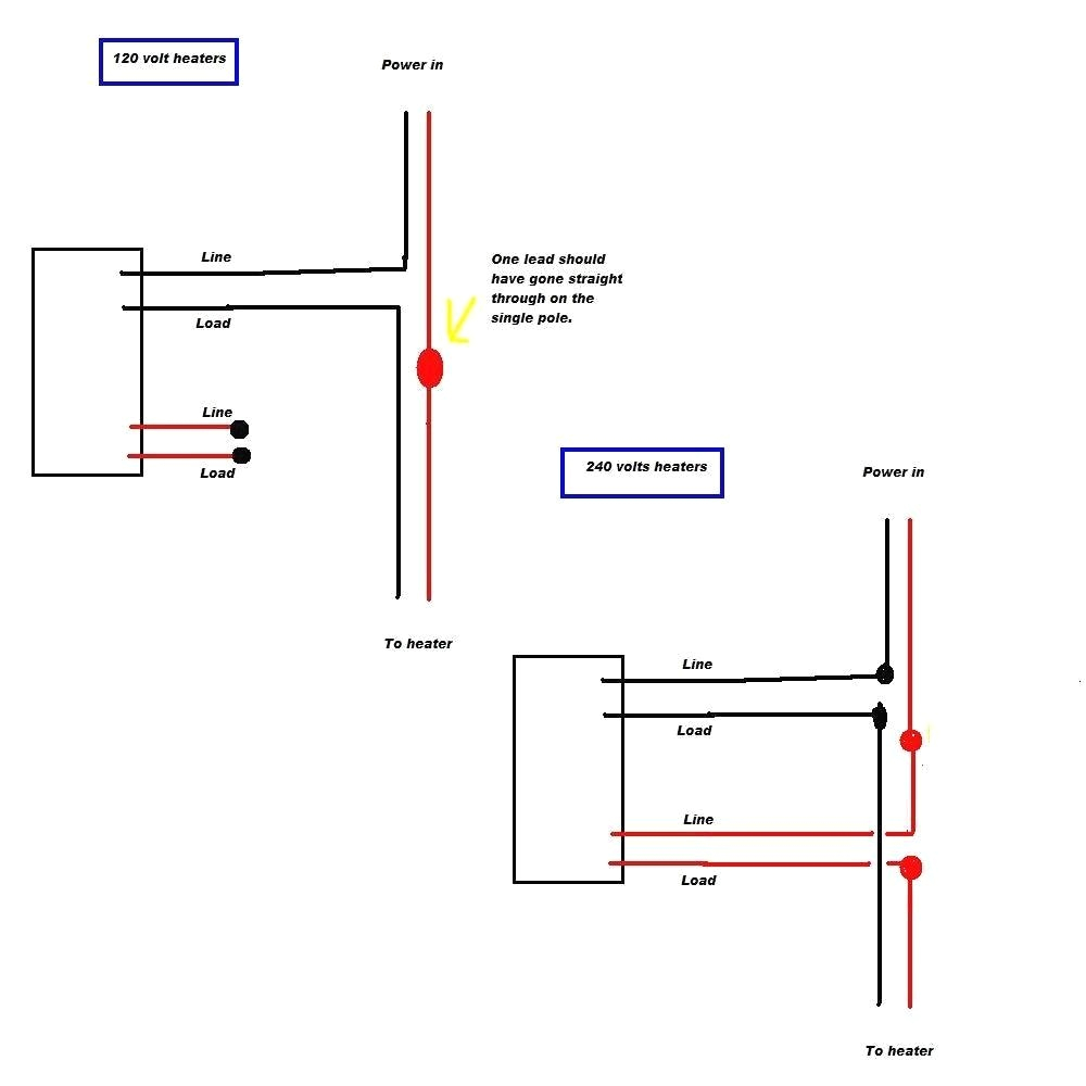 baseboard heater thermostat wiring diagram