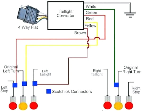 4 pin trailer connector diagram