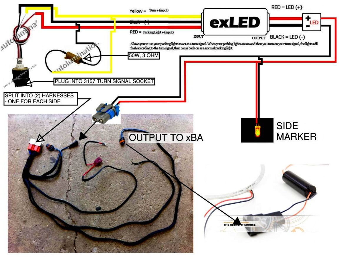 universal motorcycle headlight led turn signal indicators wiring diagram database