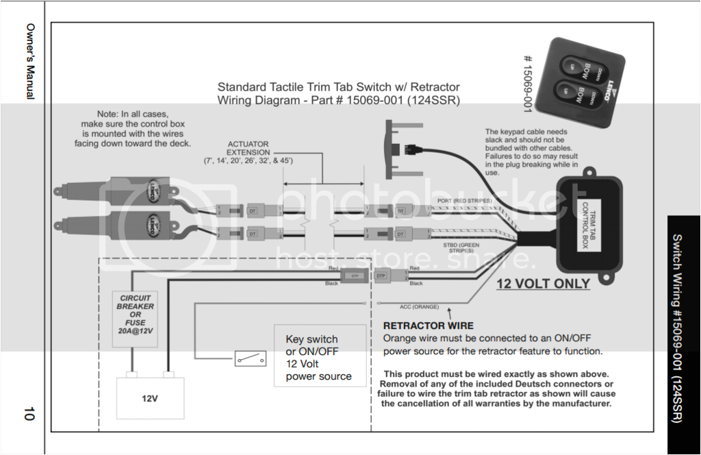 lenco trim tab switch wiring diagram
