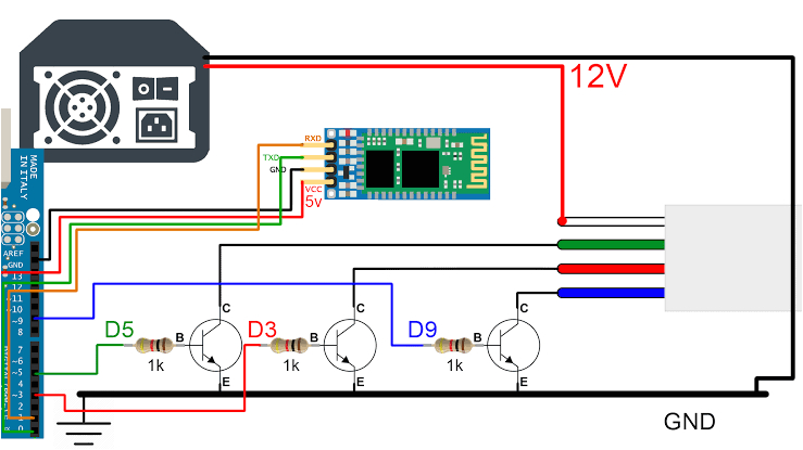 12v rgb led strip wiring diagram