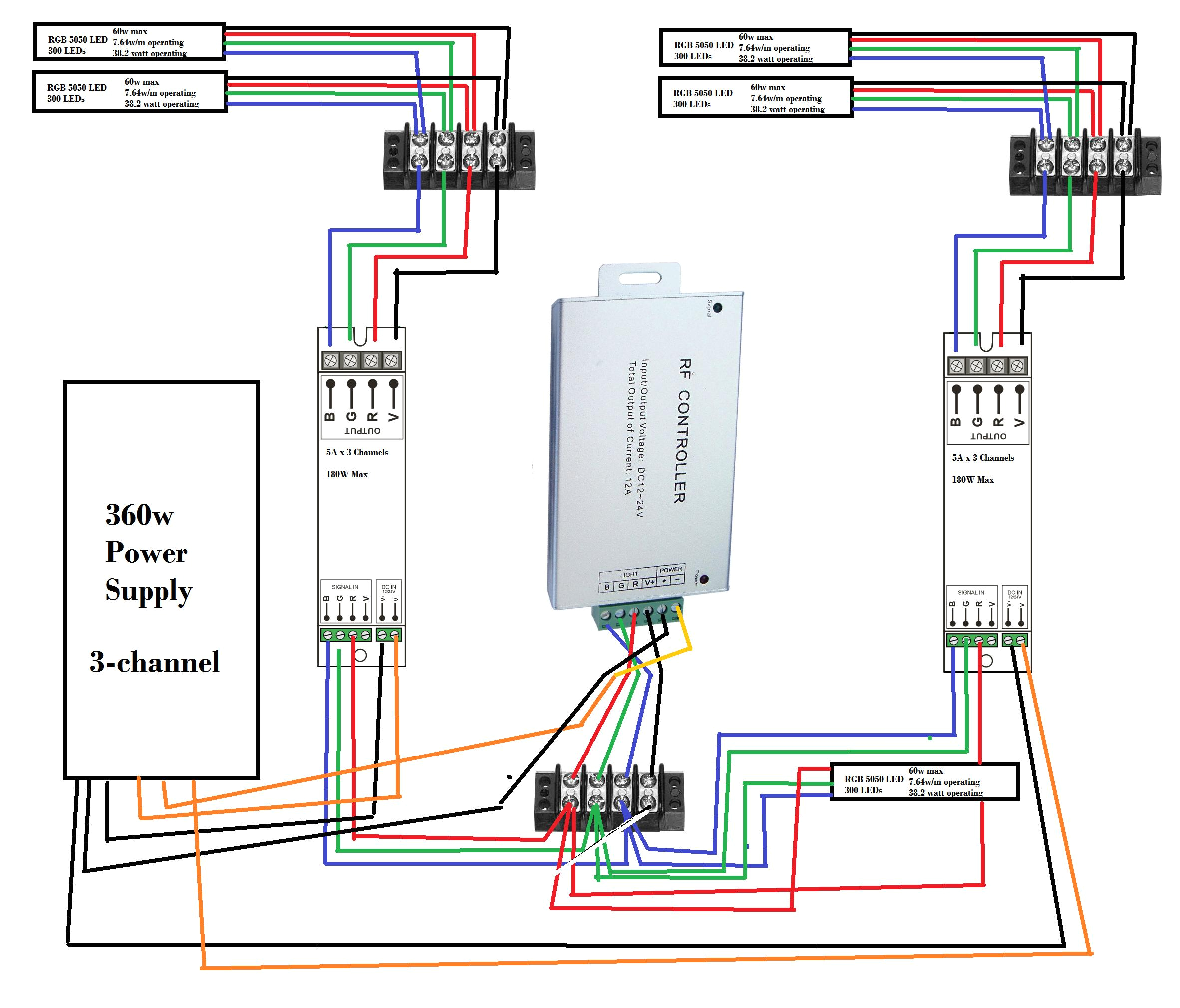 multiple leds one controller diagram included