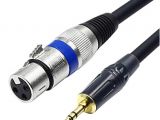 1 8 Stereo Plug Wiring Diagram Amazon Com Tisino Xlr to 3 5mm 1 8 Inch Stereo Microphone Cable