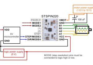 4 Wire Stepper Motor Connection Diagram Stspin220 Low Voltage Stepper Motor Driver Carrier