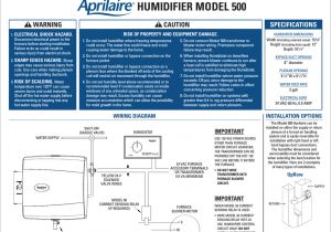 Aprilaire 700 Humidifier Wiring Diagram Aprilaire 500 Specifications Manualzz