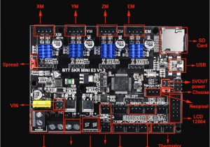 Creality Ender 3 Wiring Diagram Bigtreetech Skr Mini E3 32bit Mainboard Tft35 V2 0 Mit Tmc2209 Uart Fur Ender 3 Ebay