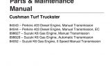 Cushman Turf Truckster Wiring Diagram Cushman 898628 Specifications Manualzz Com