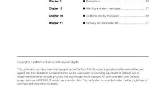 Danfoss Vlt 6000 Wiring Diagram Vlt 6000 Profibus Contents