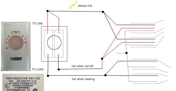 Double Pole thermostat Wiring Diagram Stelpro N12v2 Electric Baseboard Heater Wiring Doityourselfcom