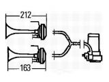 Hella Supertone Wiring Diagram Amazon Com Hella 3001661 Twin tone Air Horn Kit Automotive