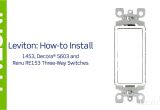 Leviton Illuminated Switch Wiring Diagram Leviton Presents How to Install A Three Way Switch