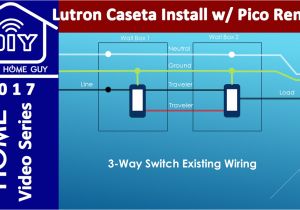 Lutron 3 Way Dimmer Switch Wiring Diagram Diy 3 Way Switch Lutron Caseta Wireless Dimmer Install with No