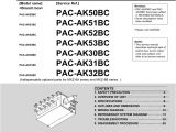 Pac Os 5 Wiring Diagram Mitsubishi Pac Ak53bc Service Manual Manualzz
