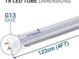 Parmida Led T8 Wiring Diagram Hyperikon T8 4 Foot Led Bulbs 40 Watt 18w T10 T12 Light Tube 5000k Single End Ballast bypass Clear Ul Dlc 4 Pack