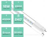 Parmida Led T8 Wiring Diagram Luxrite T8 4ft Led Light Tube 32w Replacement 4000k Cool White 2200 Lumens T8 Led Replacement 18w 4ft Led Bulbs G13 Base Clear Cover Ul