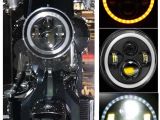 Royal Enfield Thunderbird 350 Wiring Diagram Led Projector Bike Fog Head Light 7 Inch Round with Stylish Halo