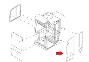 Takeuchi Tb135 Wiring Diagram 0568639430 Full Door Glass Made for Takeuchi Compact Excavator Models Tb125 Tb135